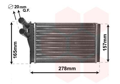 03006097 VAN Wezel Radiador de forno (de aquecedor)